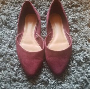 Forever 21 Burgundy Flats Size 8